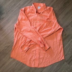 Brooks Brothers Orange Plaid Shirt